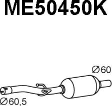 Veneporte ME50450K - Каталізатор autozip.com.ua