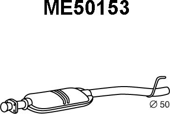 Veneporte ME50153 - Середній глушник вихлопних газів autozip.com.ua