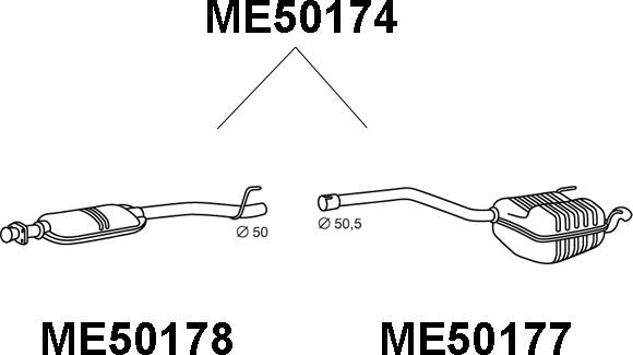 Veneporte ME50174 - Глушник вихлопних газів кінцевий autozip.com.ua