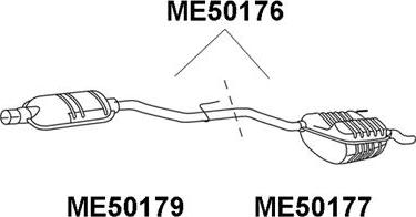 Veneporte ME50176 - Глушник вихлопних газів кінцевий autozip.com.ua