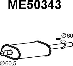 Veneporte ME50343 - Глушник вихлопних газів кінцевий autozip.com.ua