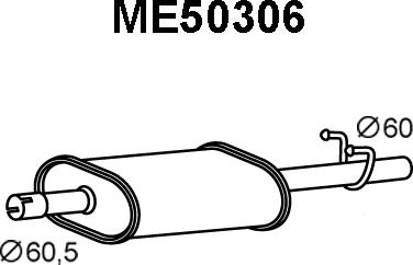 Veneporte ME50306 - Глушник вихлопних газів кінцевий autozip.com.ua