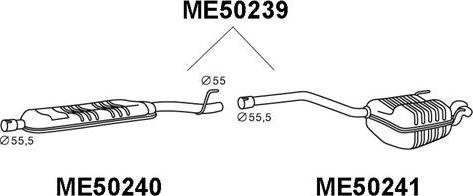 Veneporte ME50239 - Глушник вихлопних газів кінцевий autozip.com.ua