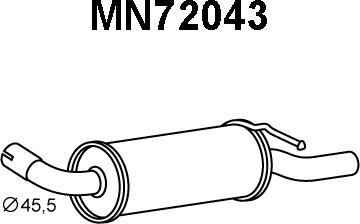 Veneporte MN72043 - Глушник вихлопних газів кінцевий autozip.com.ua