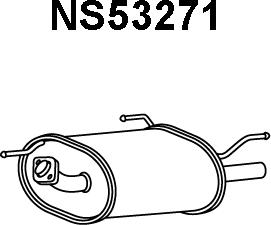 Veneporte NS53271 - Глушник вихлопних газів кінцевий autozip.com.ua