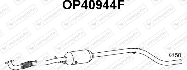 Veneporte OP40944F - Сажі / частковий фільтр, система вихлопу ОГ autozip.com.ua