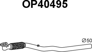 Veneporte OP40495 - Труба вихлопного газу autozip.com.ua