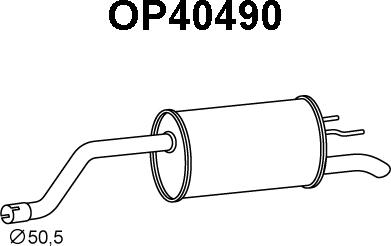 Veneporte OP40490 - Глушник вихлопних газів кінцевий autozip.com.ua