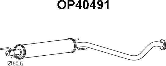 Veneporte OP40491 - Середній глушник вихлопних газів autozip.com.ua