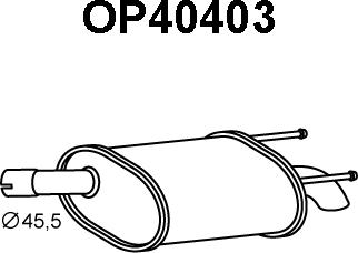 Veneporte OP40403 - Глушник вихлопних газів кінцевий autozip.com.ua