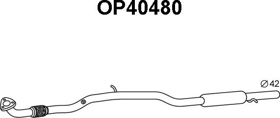 Veneporte OP40480 - Середній глушник вихлопних газів autozip.com.ua
