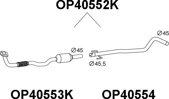 Veneporte OP40552K - Каталізатор autozip.com.ua