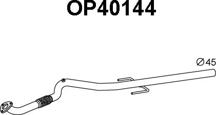 Veneporte OP40144 - Труба вихлопного газу autozip.com.ua