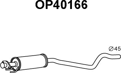Veneporte OP40166 - Середній глушник вихлопних газів autozip.com.ua