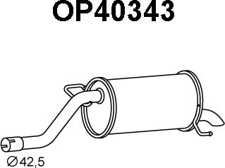 Veneporte OP40343 - Глушник вихлопних газів кінцевий autozip.com.ua