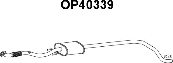 Veneporte OP40339 - Труба вихлопного газу autozip.com.ua