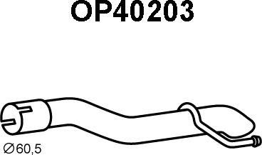 Veneporte OP40203 - Труба вихлопного газу autozip.com.ua
