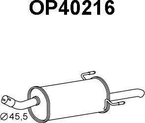 Veneporte OP40216 - Глушник вихлопних газів кінцевий autozip.com.ua