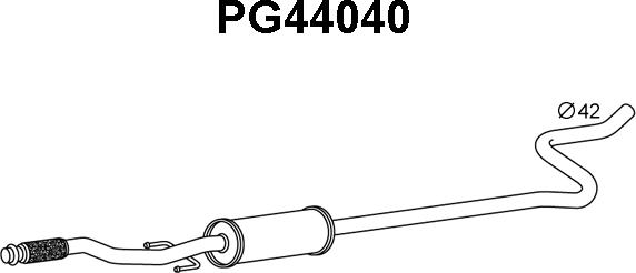 Veneporte PG44040 - Предглушітель вихлопних газів autozip.com.ua