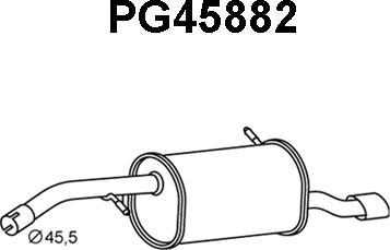 Veneporte PG45882 - Глушник вихлопних газів кінцевий autozip.com.ua