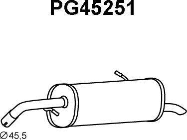 Veneporte PG45251 - Глушник вихлопних газів кінцевий autozip.com.ua