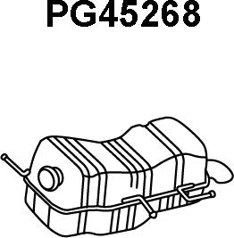Veneporte PG45268 - Глушник вихлопних газів кінцевий autozip.com.ua