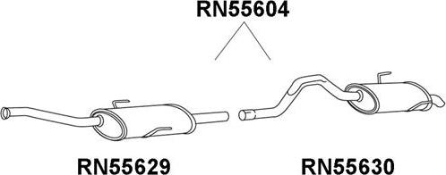 Veneporte RN55604 - Глушник вихлопних газів кінцевий autozip.com.ua