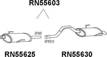 Veneporte RN55603 - Глушник вихлопних газів кінцевий autozip.com.ua
