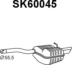 Veneporte SK60045 - Глушник вихлопних газів кінцевий autozip.com.ua