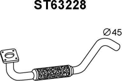 Veneporte ST63228 - Труба вихлопного газу autozip.com.ua