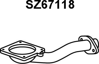 Veneporte SZ67118 - Труба вихлопного газу autozip.com.ua
