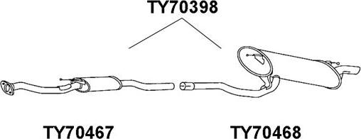 Veneporte TY70468 - Глушник вихлопних газів кінцевий autozip.com.ua