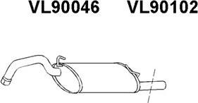 Veneporte VL90046 - Глушник вихлопних газів кінцевий autozip.com.ua