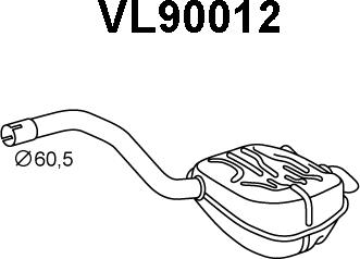 Veneporte VL90012 - Глушник вихлопних газів кінцевий autozip.com.ua