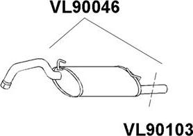 Veneporte VL90103 - Труба вихлопного газу autozip.com.ua