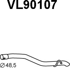 Veneporte VL90107 - Труба вихлопного газу autozip.com.ua