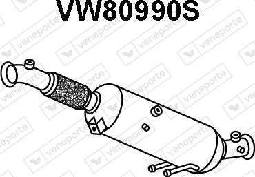 Veneporte VW80990S - Сажі / частковий фільтр, система вихлопу ОГ autozip.com.ua