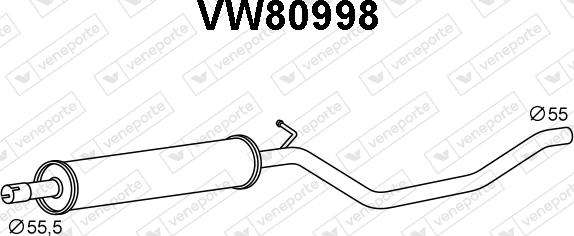 Veneporte VW80998 - Предглушітель вихлопних газів autozip.com.ua