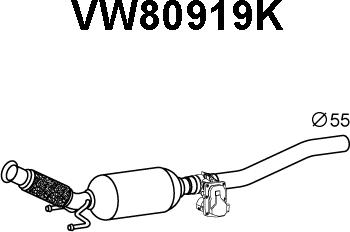 Veneporte VW80919K - Каталізатор autozip.com.ua