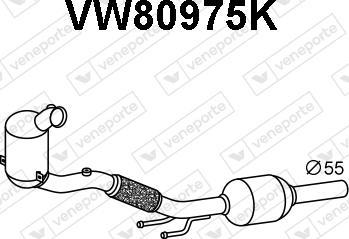 Veneporte VW80975K - Каталізатор autozip.com.ua