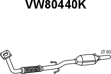 Veneporte VW80440K - Каталізатор autozip.com.ua
