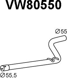 Veneporte VW80550 - Труба вихлопного газу autozip.com.ua