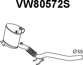 Veneporte VW80572S - Сажі / частковий фільтр, система вихлопу ОГ autozip.com.ua