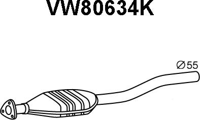 Veneporte VW80634K - Каталізатор autozip.com.ua