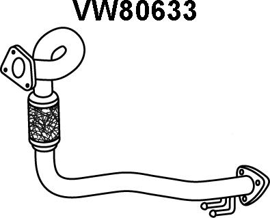 Veneporte VW80633 - Труба вихлопного газу autozip.com.ua