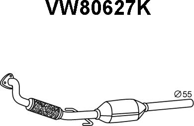 Veneporte VW80627K - Каталізатор autozip.com.ua