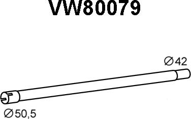 Veneporte VW80079 - Труба вихлопного газу autozip.com.ua