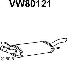 Veneporte VW80121 - Глушник вихлопних газів кінцевий autozip.com.ua