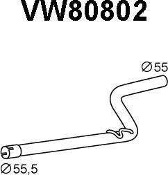 Veneporte VW80802 - Труба вихлопного газу autozip.com.ua