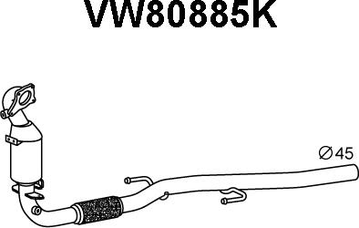Veneporte VW80885K - Каталізатор autozip.com.ua